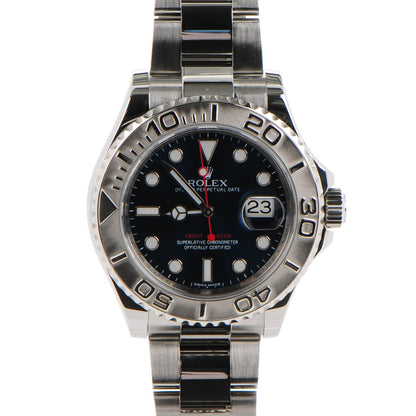 Rolex Stainless Steel 40mm Oyster Perpetual Date Yacht-Master Watch Blue 116622 1 of 6