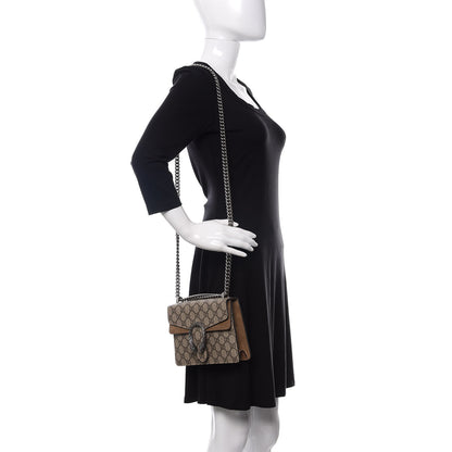 Gucci GG Supreme Monogram Mini Dionysus Shoulder Bag Taupe 3 of 14