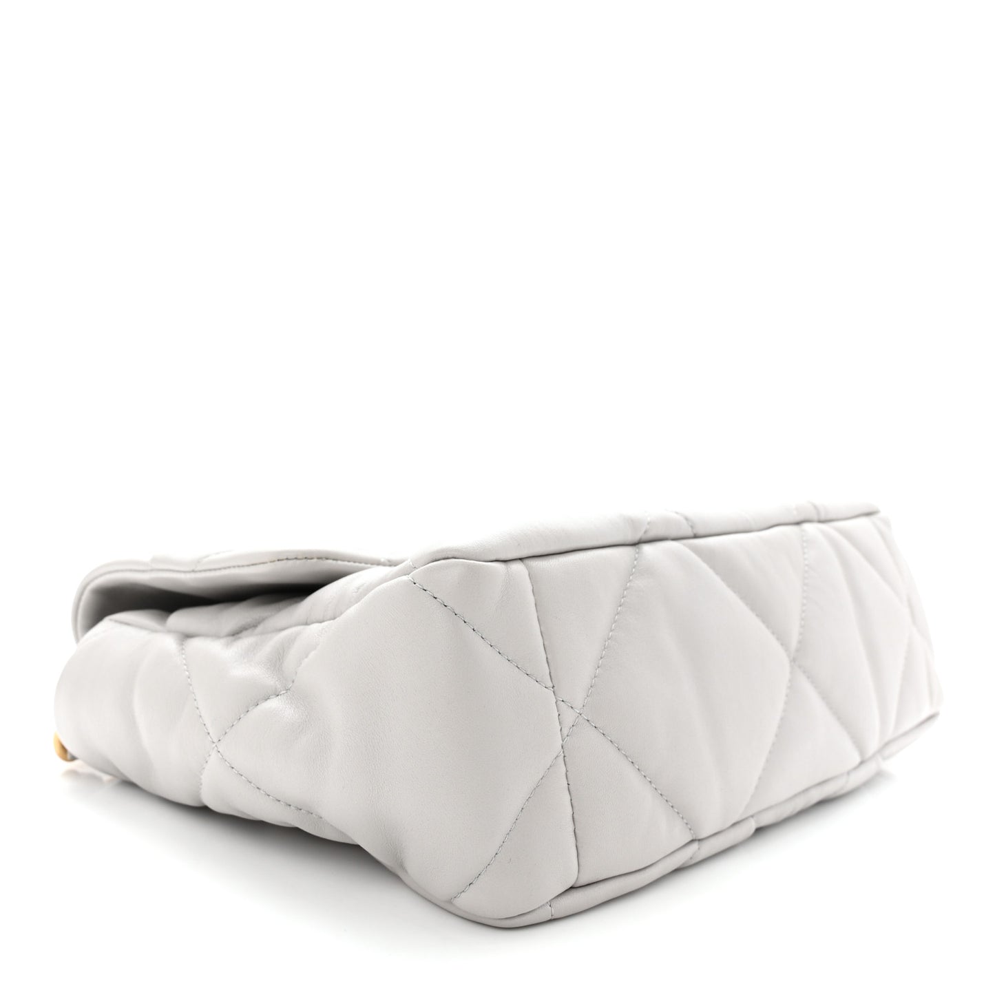 Lambskin Quilted Large Chanel 19 Flap Grey