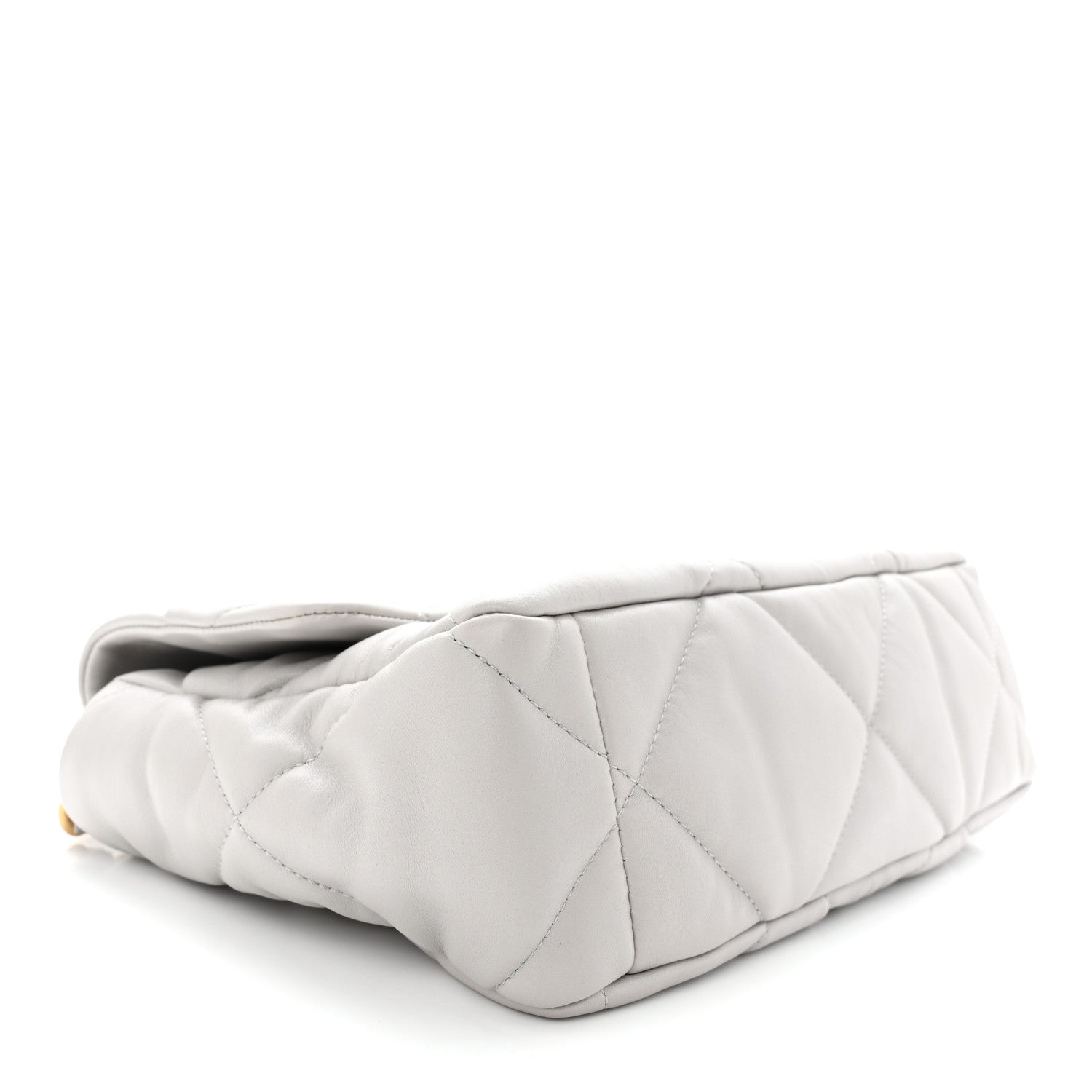 Chanel Lambskin Quilted Large Chanel 19 Flap Grey 4 of 10