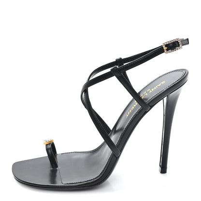 Saint Laurent Kid Egado Date 110 Sandals 35 Black 35 Black 1 of 9