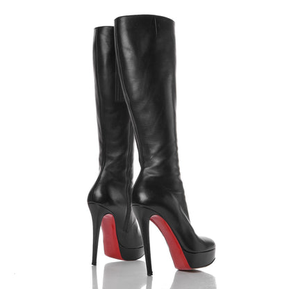 Christian Louboutin Calfskin Bianca Botta 140 Knee Boots 38 Black 4 of 11