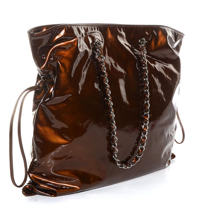 Chanel Patent Bonbons Shopper Tote Bronze 3 of 7