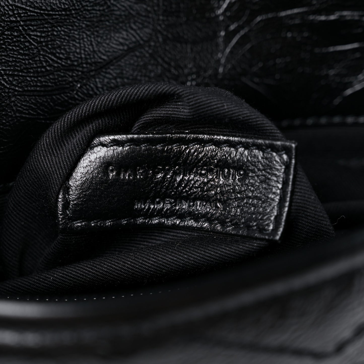 Crinkled Calfskin Matelasse Monogram Niki Chain Wallet Black