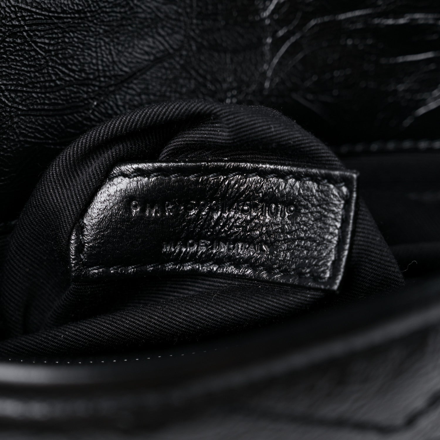 Saint Laurent Crinkled Calfskin Matelasse Monogram Niki Chain Wallet Black 7 of 9