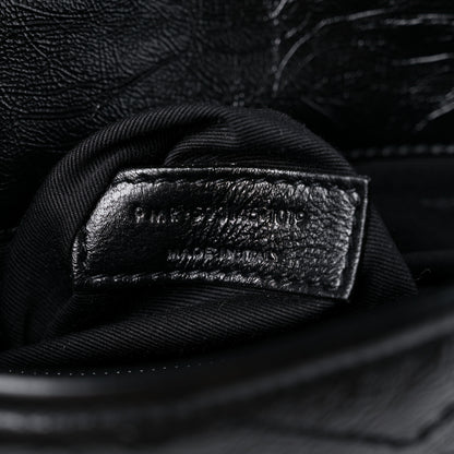 Saint Laurent Crinkled Calfskin Matelasse Monogram Niki Chain Wallet Black 7 of 9