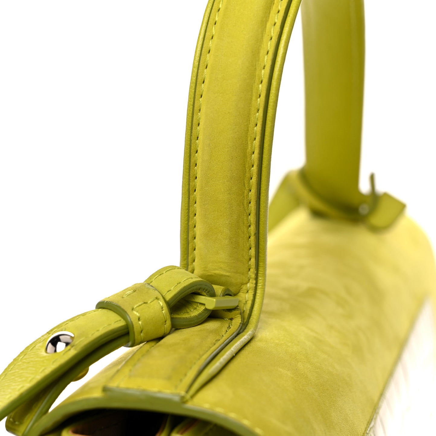 Suede Crocodile Tempete Satchel Green