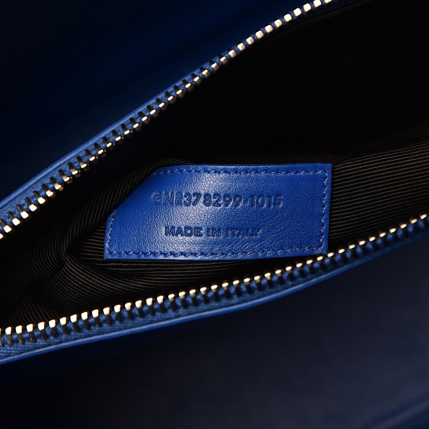 Calfskin Crocodile Embossed Small Sac De Jour Royal Blue