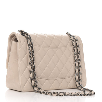 Chanel Lambskin Quilted Jumbo Double Flap Light Beige 3 of 11