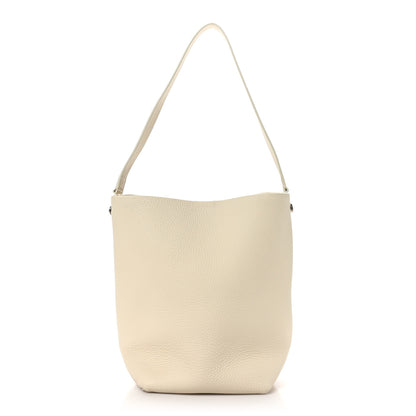 The Row Grained Calfskin Medium N/S Hook Tote Ivory 1 of 9