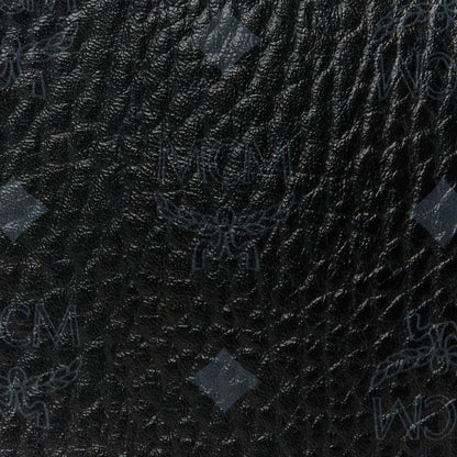 MCM Visetos Liz Shopper Tote Pouch Black 6 of 9