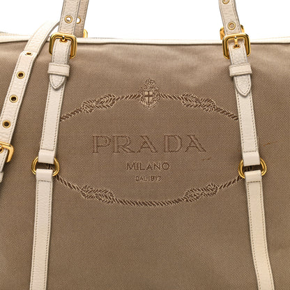 Prada Jacquard Logo Tote Corda Talco 9 of 17