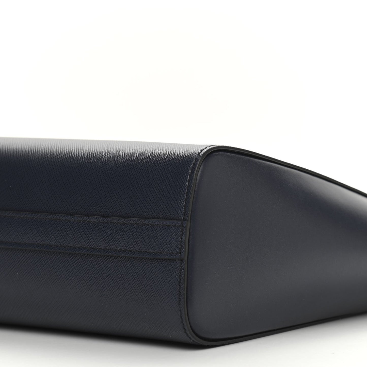 Saffiano Soft Calfskin Small Zippered Tote Black