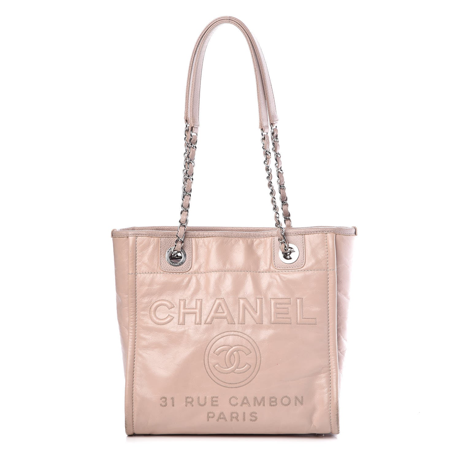 Chanel Glazed Calfskin Mini Deauville Tote Light Pink 1 of 17