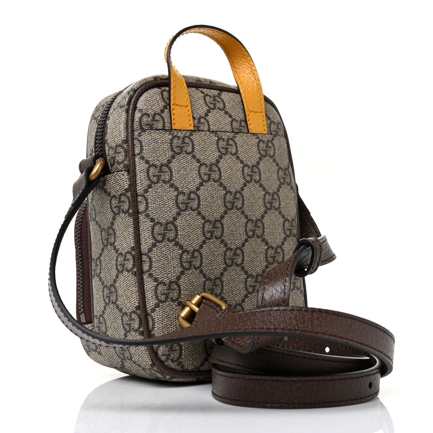 GG Supreme Monogram Mini Neo Vintage Double Zip Messenger Bag Beige New Acero Crop