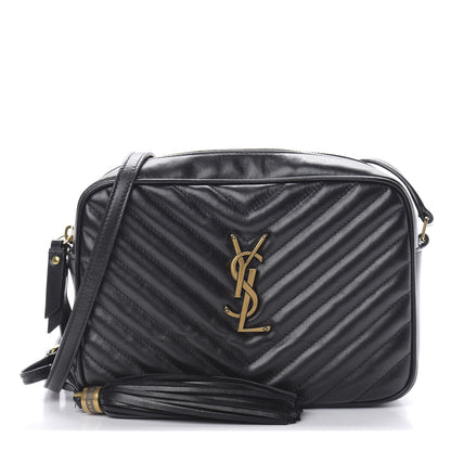 Saint Laurent Calfskin Matelasse Monogram Lou Camera Bag Black 1 of 10