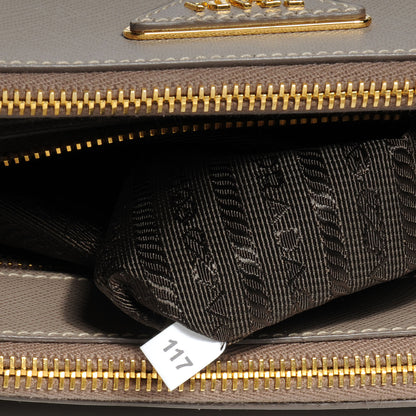 Prada Saffiano Lux Medium Tote Argilla 7 of 8