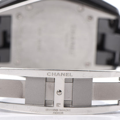 Chanel Stainless Steel Ceramic Diamond Pave Bezel 33mm J12 Quartz Watch Black 6 of 6
