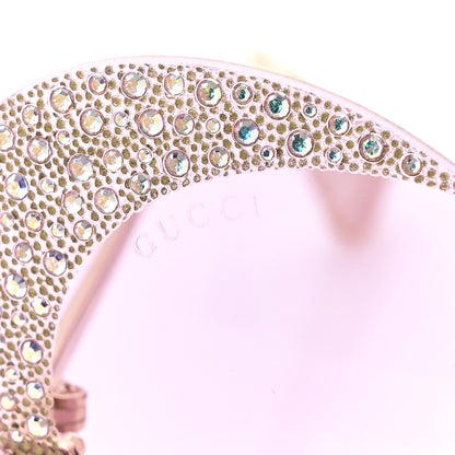 Gucci Metal Crystal Heart Frame Sunglasses GG0897S Pink Gold 8 of 9