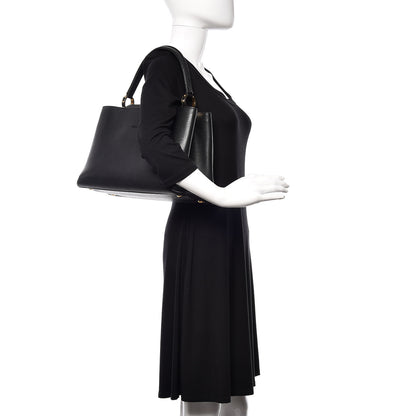 Louis Vuitton Taurillon Capucines MM Black 2 of 9