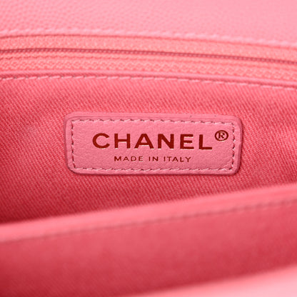 Chanel Caviar Chevron Quilted Mini Coco Handle Flap Pink 6 of 11