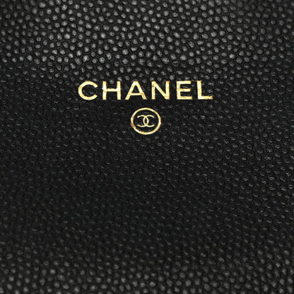 Chanel Caviar Quilted Medium Gusset Flap Wallet Black 6 of 9