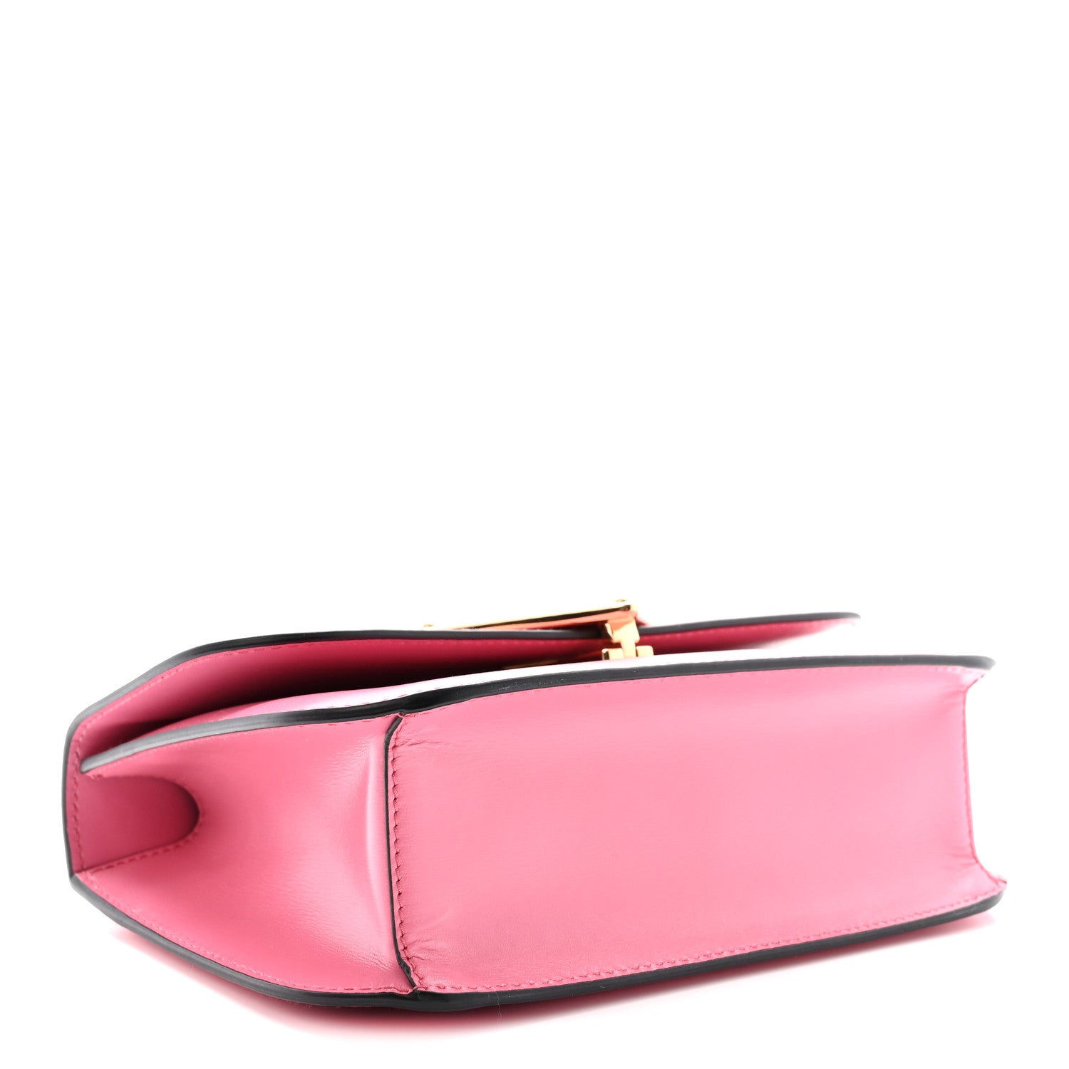 Prada Box Calfskin Triangle Embleme Flap Shoulder Bag Begonia 4 of 9