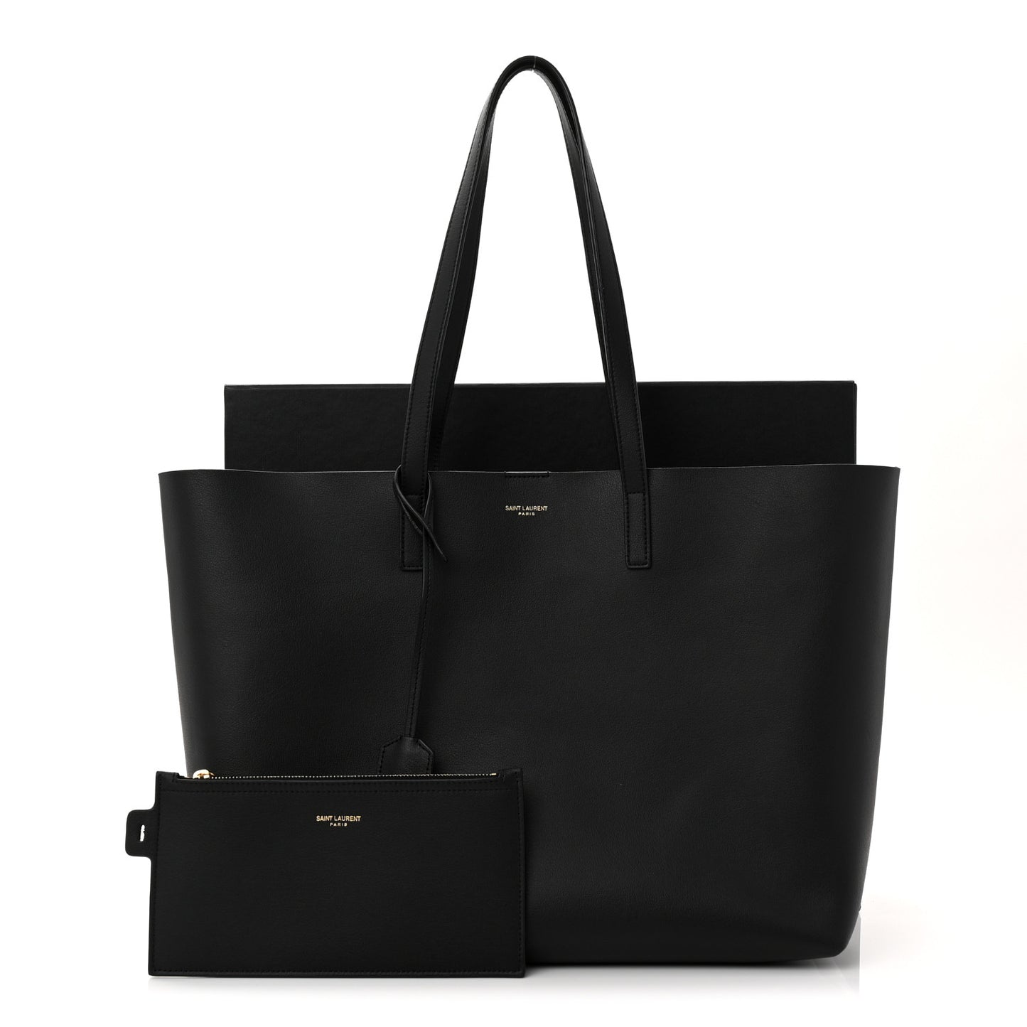 Calfskin Large Shopping Tote Black