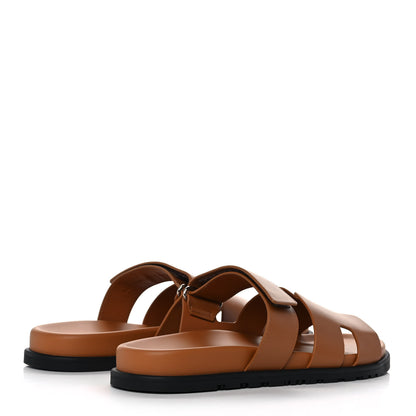 Hermes Calfskin Mens Chypre Sandals 43 Gold 4 of 9