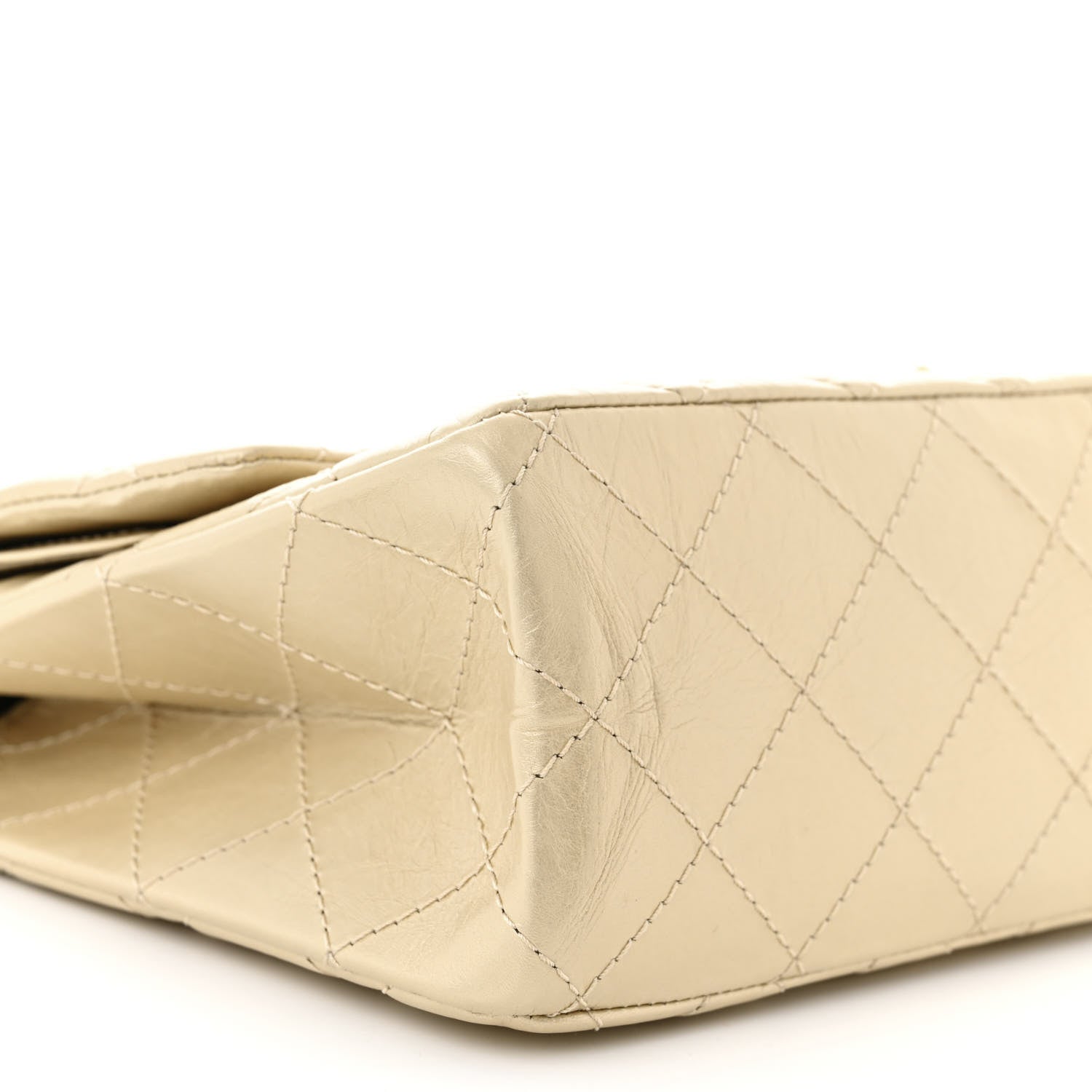 Chanel Metallic Aged Calfskin Quilted 2.55 Reissue 226 Flap Pale Gold 9 of 11