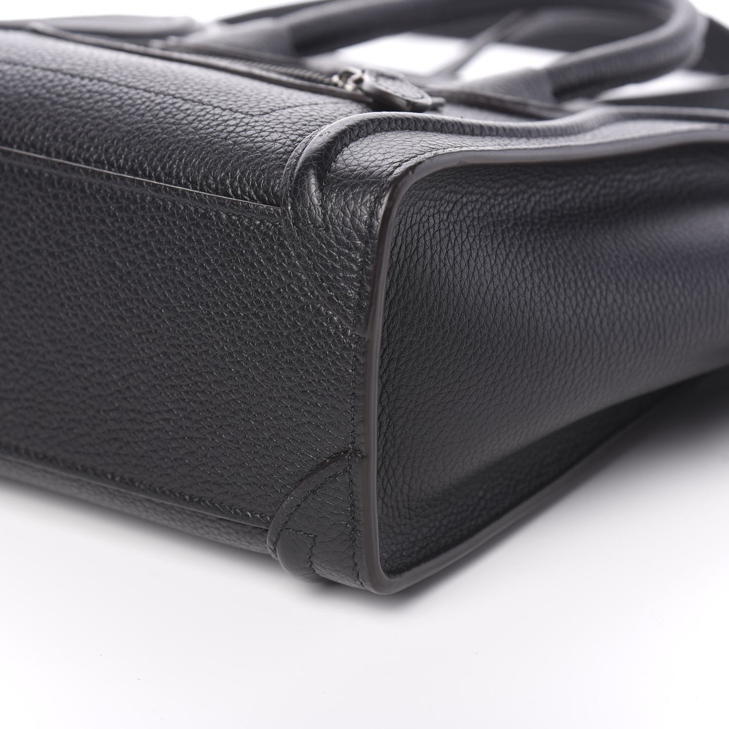 Drummed Calfskin Nano Luggage Black