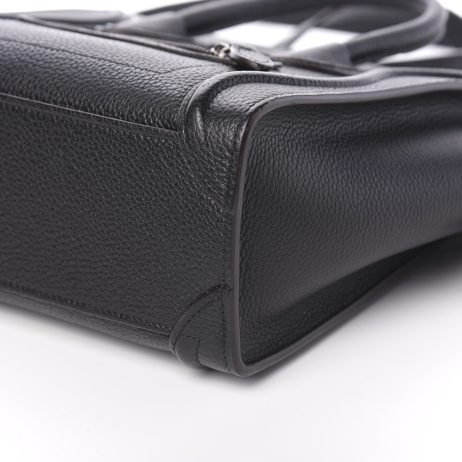 Celine Drummed Calfskin Nano Luggage Black 8 of 9