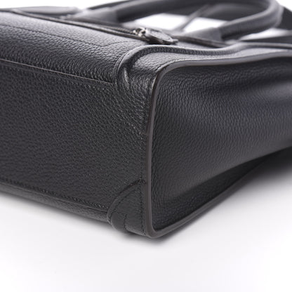 Celine Drummed Calfskin Nano Luggage Black 8 of 9