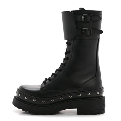 Christian Dior Calfskin Diorquake 25mm Combat Boots 38 Black 1 of 9