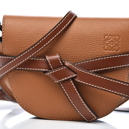 Loewe Grained Calfskin Mini Gate Crossbody Bag Caramel Pecan 10 of 10