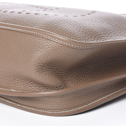 Hermes Taurillon Clemence Evelyne III GM Etoupe 9 of 10
