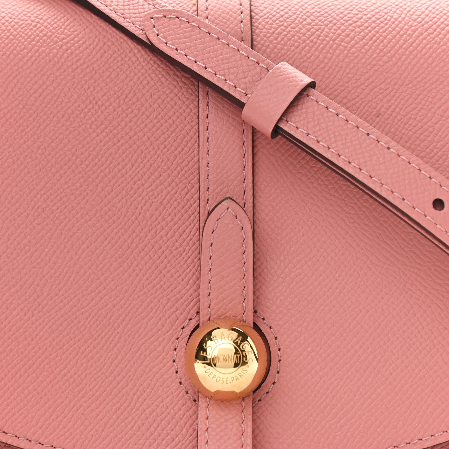 Moynat Carat Calfskin Madeleine Bag Wood Rose Ocean 6 of 8