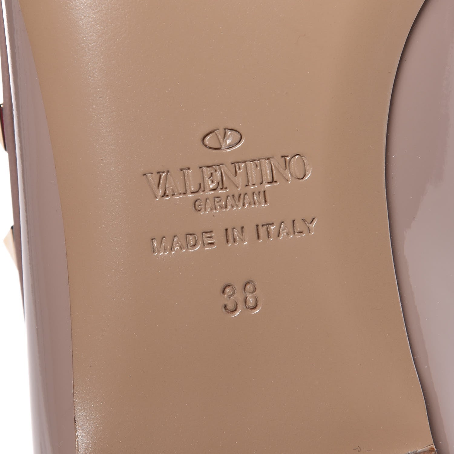 Valentino Garavani Patent Rockstud Ballerina Flats 38 Poudre 6 of 10
