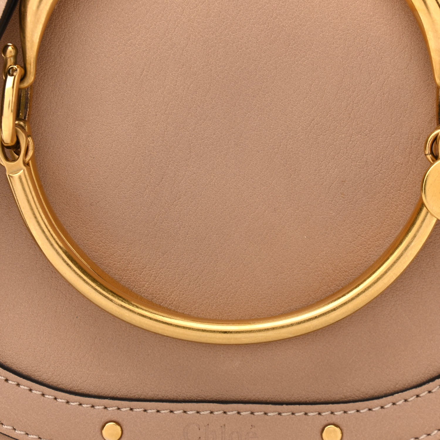Chloe Calfskin Suede Small Nile Bracelet Bag Biscotti Beige 8 of 12
