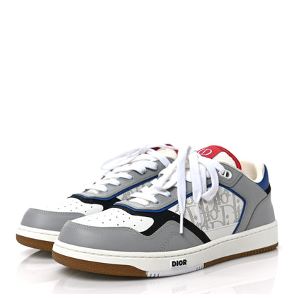 Christian Dior Smooth Calfskin Oblique Galaxy Perforated Mens B27 Low Top Sneakers 43 Grey Blue 3 of 9