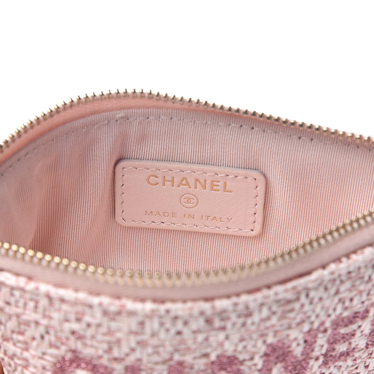 Woven Straw Raffia Deauville Cosmetic Pouch Pink