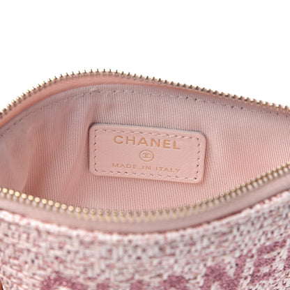 Chanel Woven Straw Raffia Deauville Cosmetic Pouch Pink 5 of 7