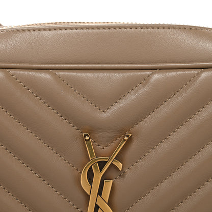Saint Laurent Calfskin Matelasse Monogram Lou Camera Bag Dark Latte 8 of 11