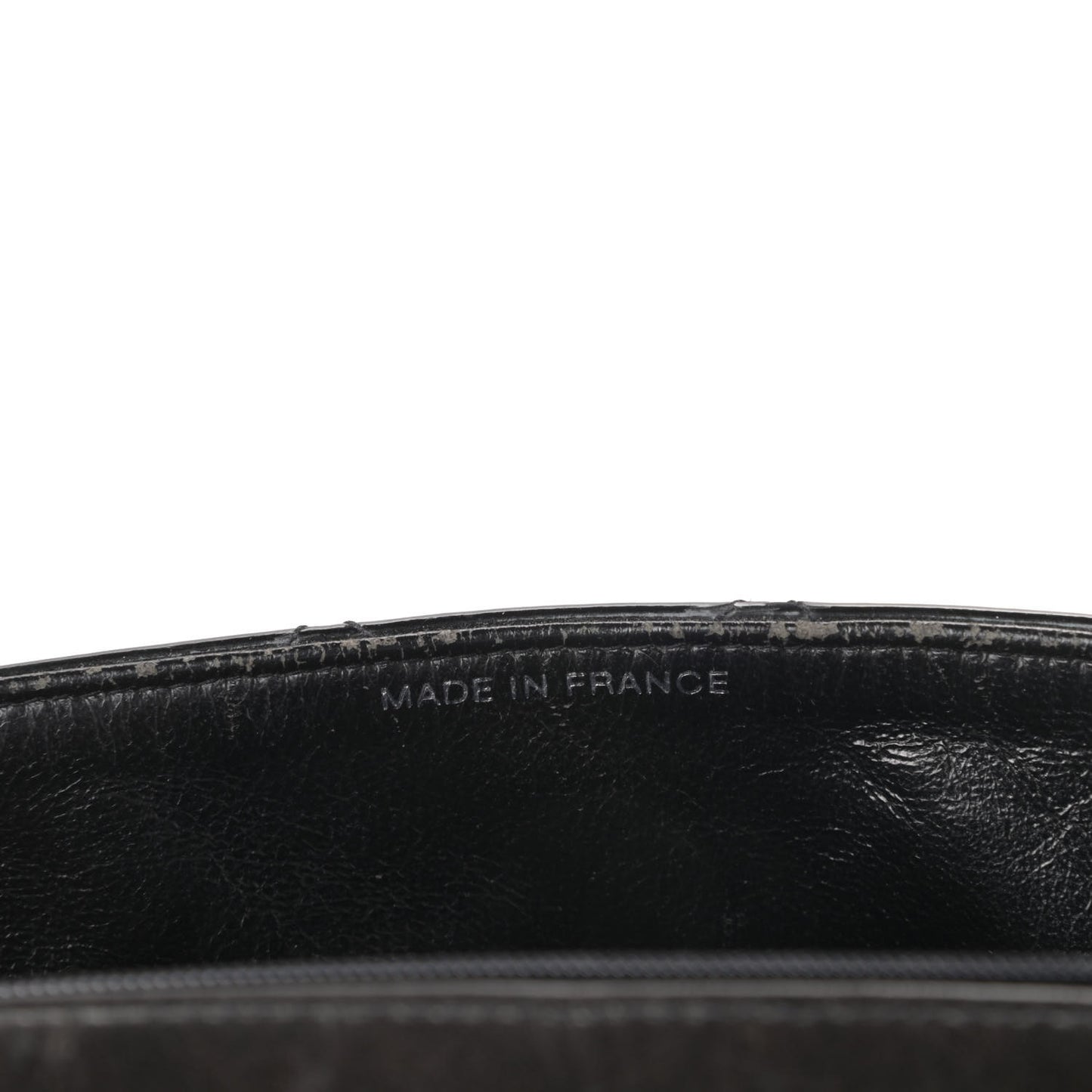 Patent Quilted Medium Single Flap Black