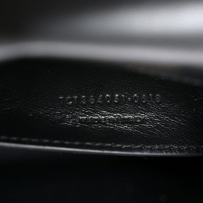 Saint Laurent Calfskin Crystal Medium Monogram Kate Satchel Black 6 of 9
