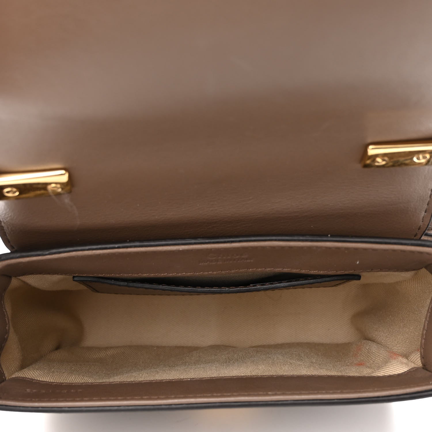 Chloe Calfskin Crocodile Embossed Mini C Bag Taupe 5 of 10