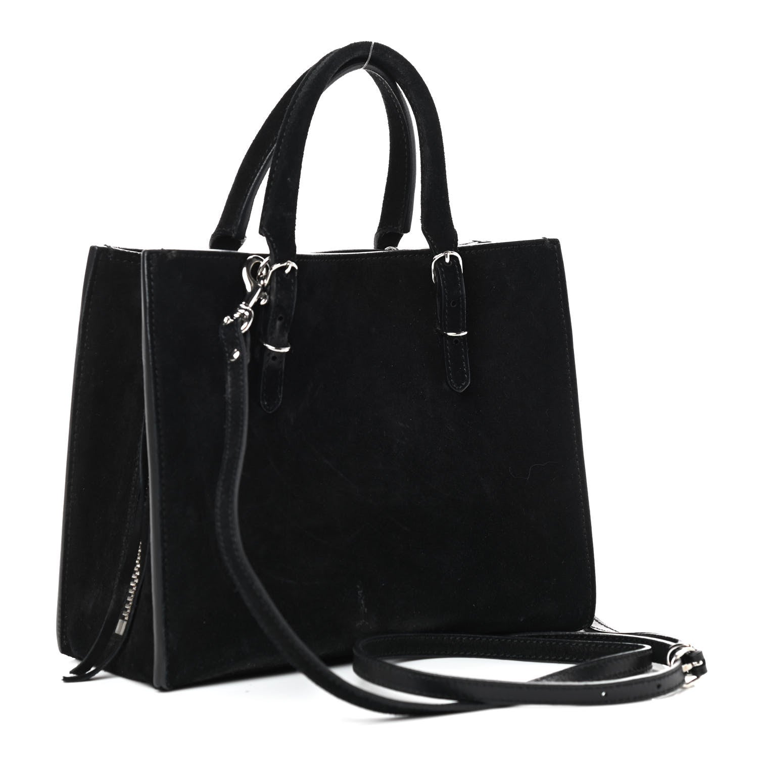 Balenciaga Baby Daim Suede Papier Mini A4 Zip Around Tote Black 3 of 10