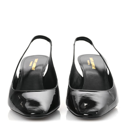 Saint Laurent Vernice Carol 60 Slingback Pumps 40 Black 3 of 12