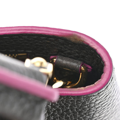 Louis Vuitton Taurillon Capucines PM Grey Pink 10 of 12