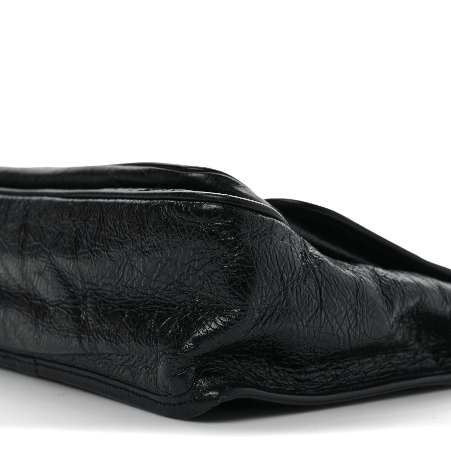 Saint Laurent Crinkled Calfskin Matelasse Monogram Medium Niki Chain Satchel Black 8 of 9